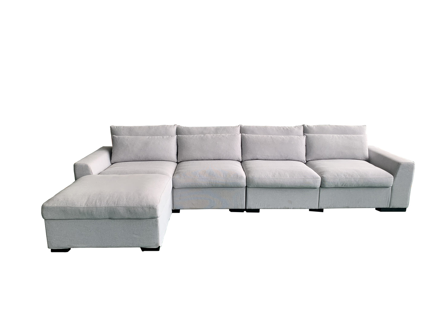 HARVYN CANAPE ANGLE REVERSIBLE GRIS CLAIR