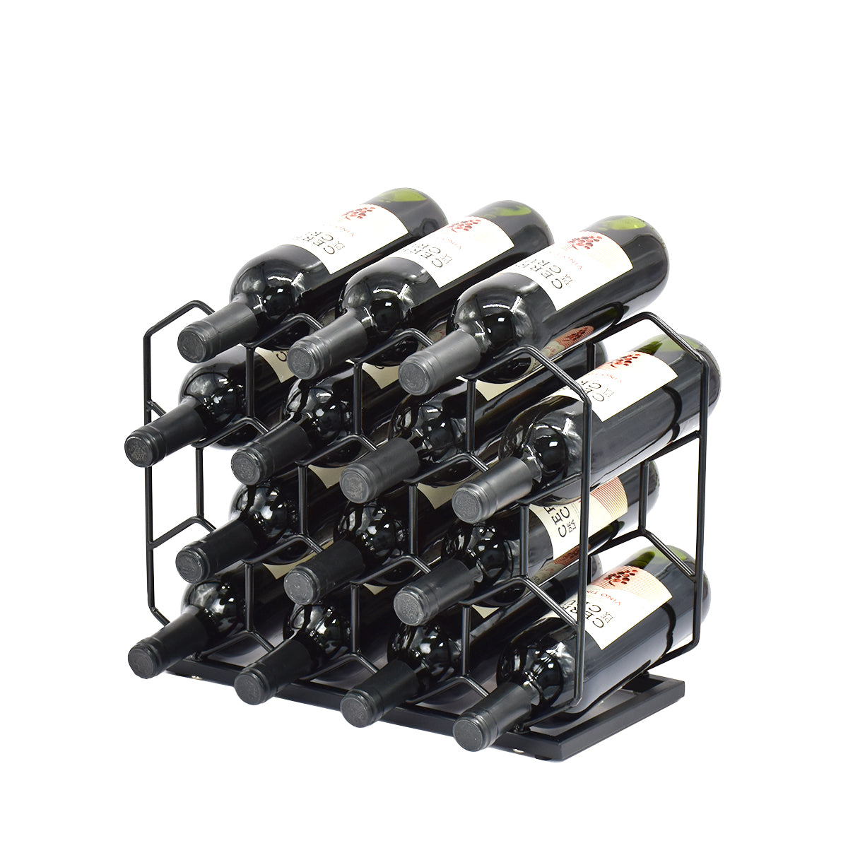BEE NEST IRON WINE RACK FOR 14 BOTTLES