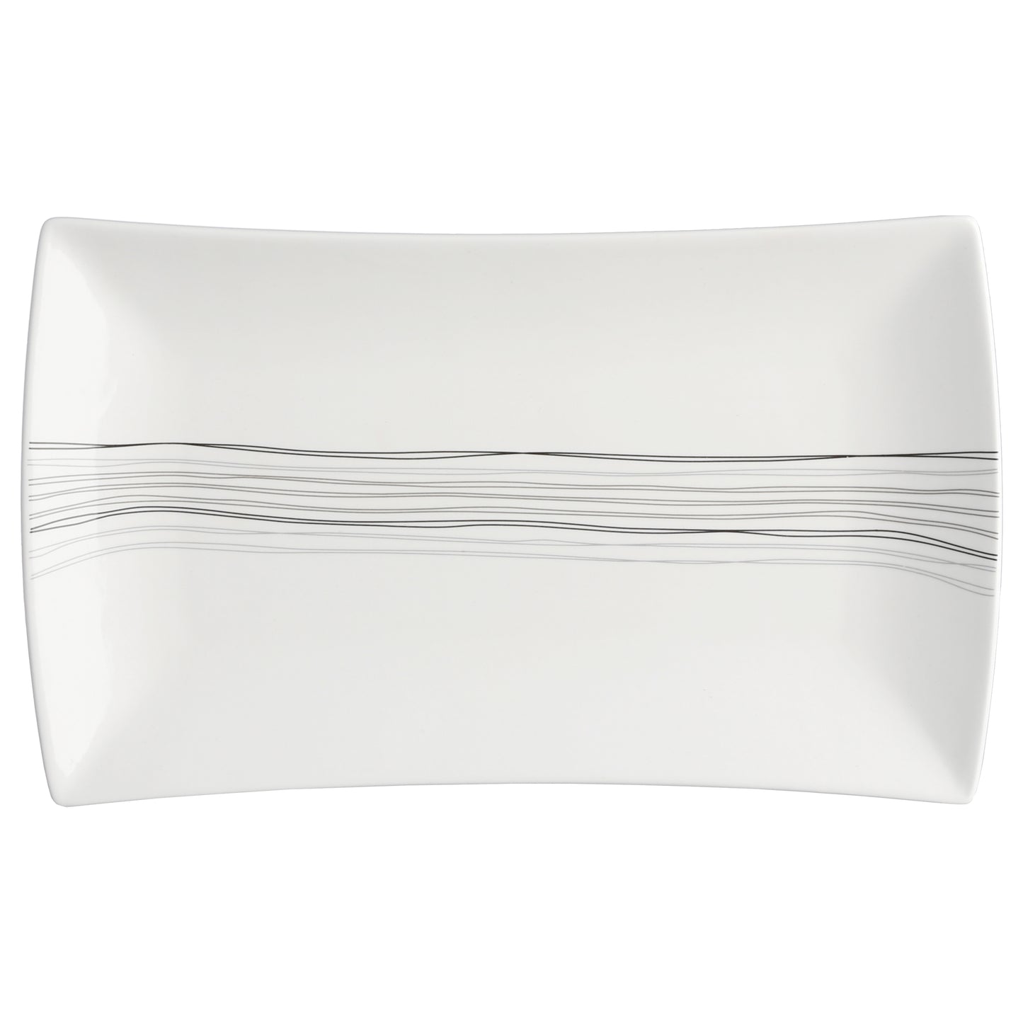 ASSIETTE RECTANGULAIRE LIGNES SG