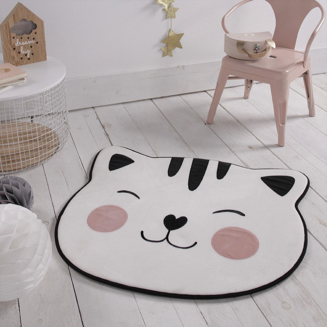 TAPIS CHAT BLANC