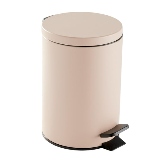 POUBELLE EN ACIER SOFT ROSE