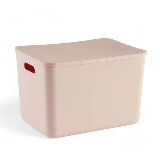 PANIER DE RANGEMENT ROSE AVEC COUVERCLE