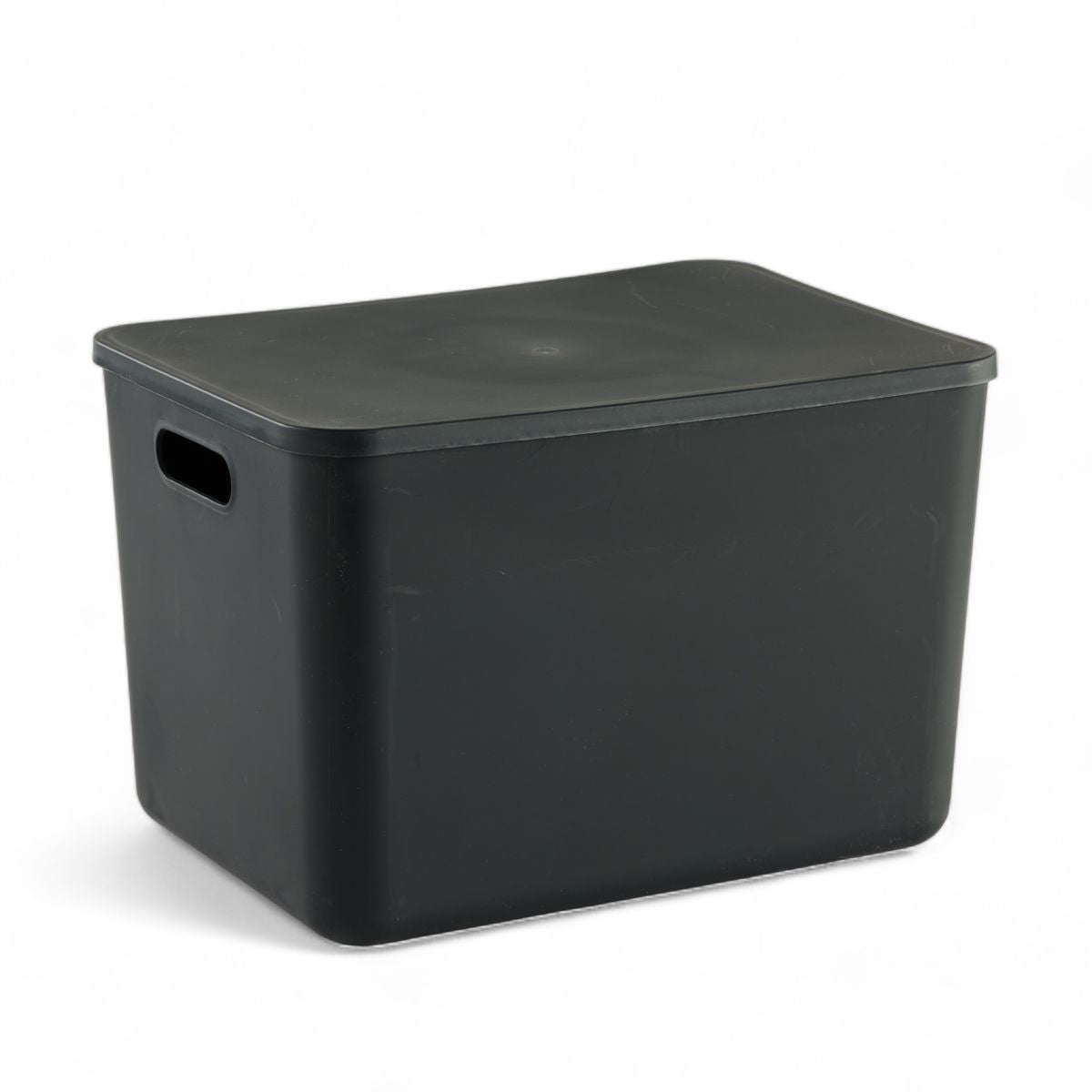 PANIER DE RANGEMENT NOIR AVEC COUVERCLE