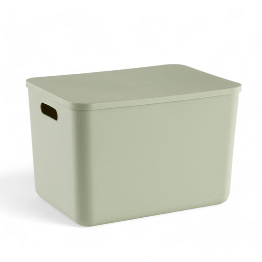 PANIER DE RANGEMENT VERT AVEC COUVERCLE