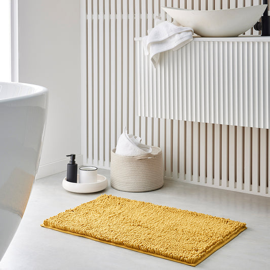 TAPIS DE BAIN MECHE JAUNE