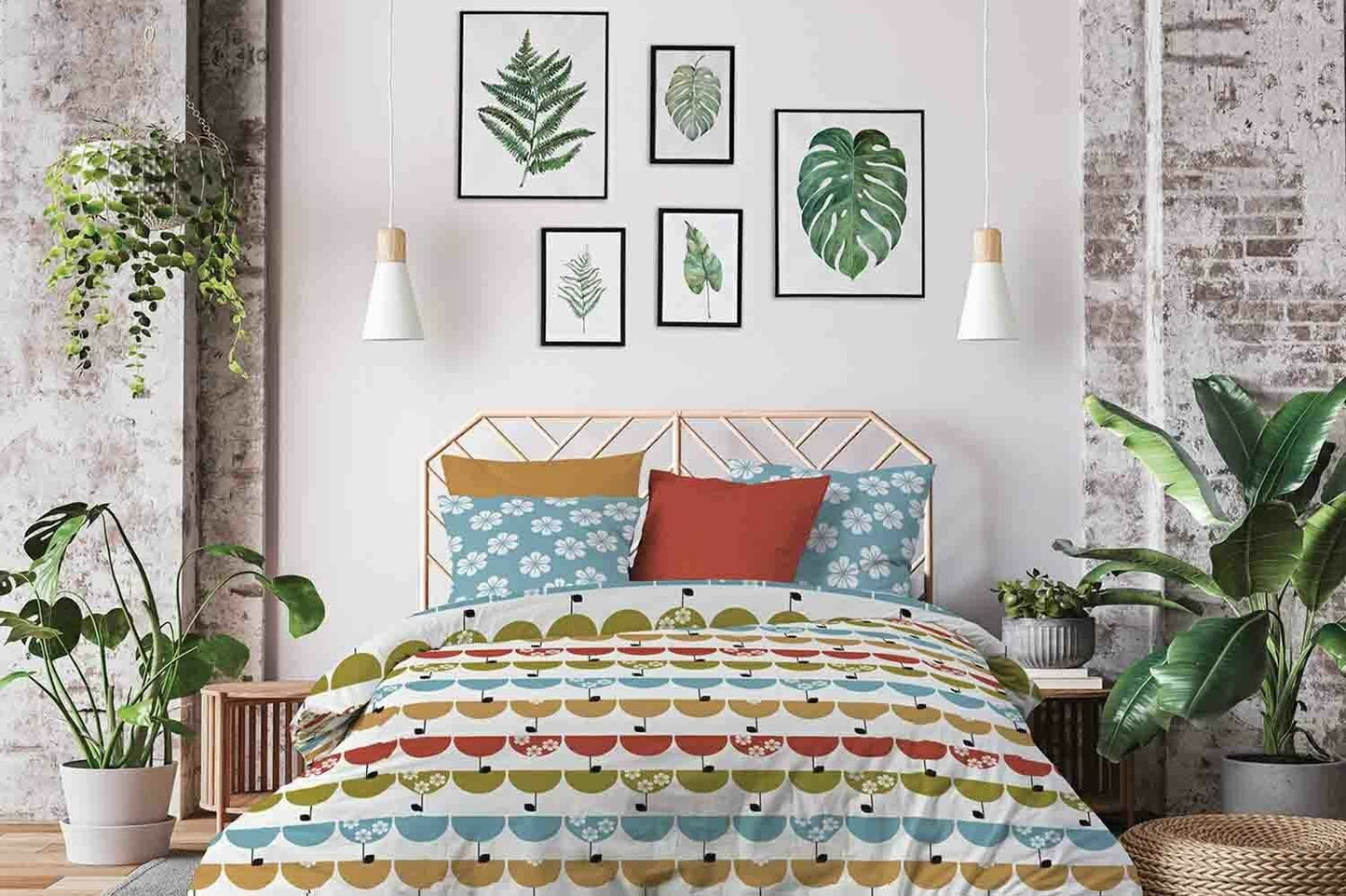 PARURE HOUSSE DE COUETTE  GRANY + 2 TAIES D'OREILLERS