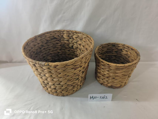 SET OF 2 BASKETS HYACINTH