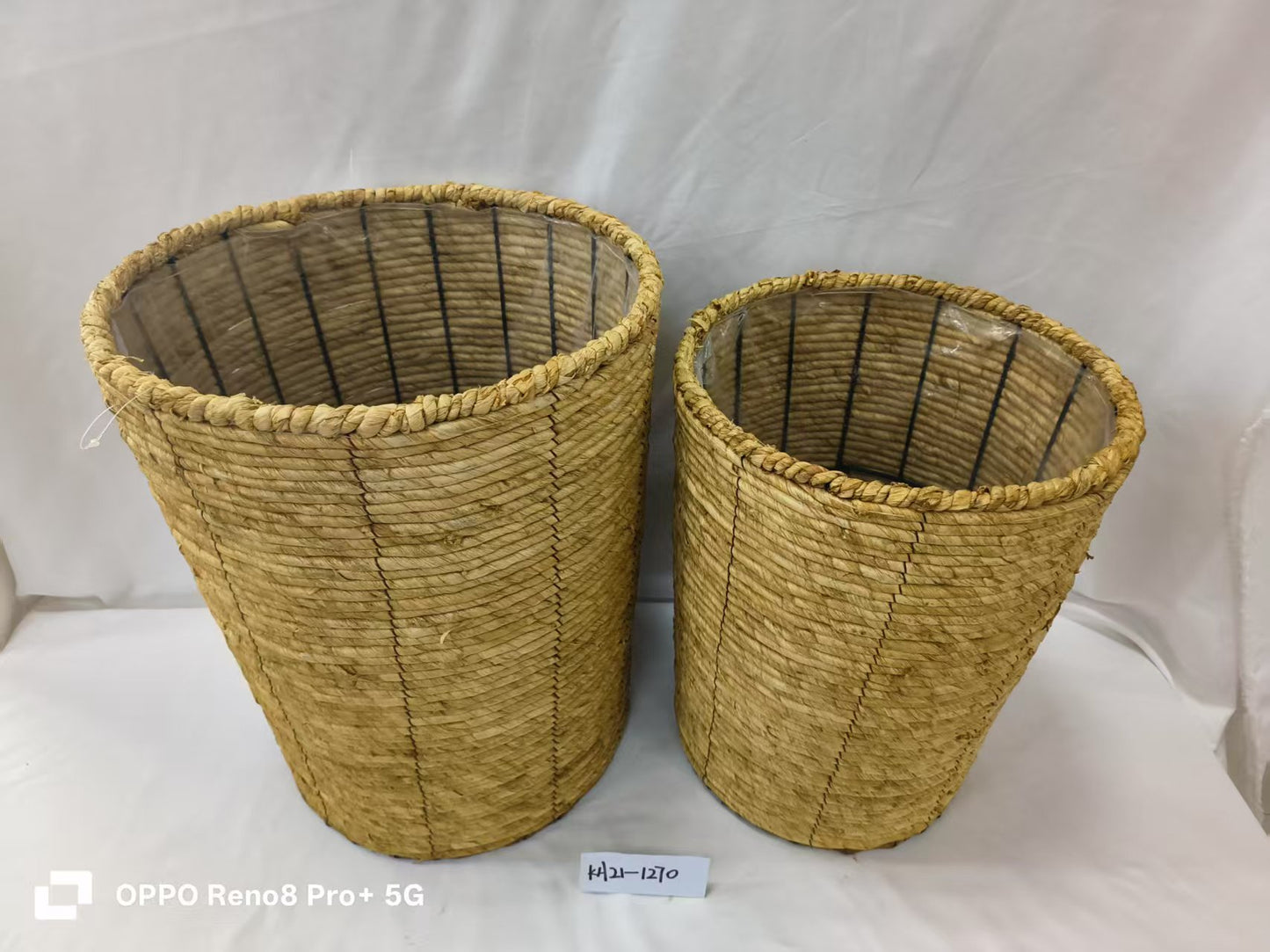 ROPE CYL LINEN BASKET