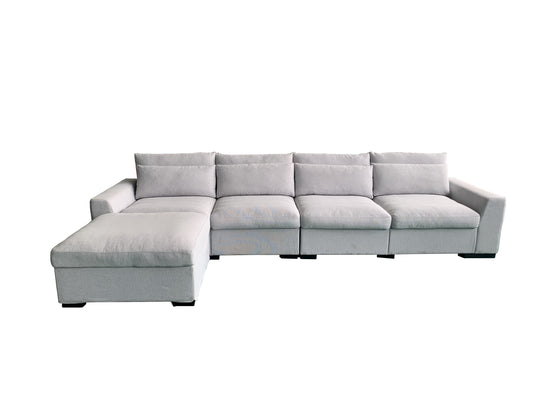 HARVYN CANAPE ANGLE REVERSIBLE GRIS CLAIR