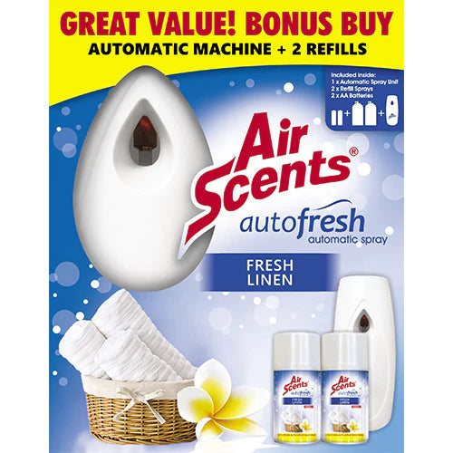 Air Scents Auto. Mach. Fresh Linen 250ml*2