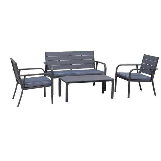 GARDEN CONVERSATION SOFA SET WITHOUT SEAT CUSHION