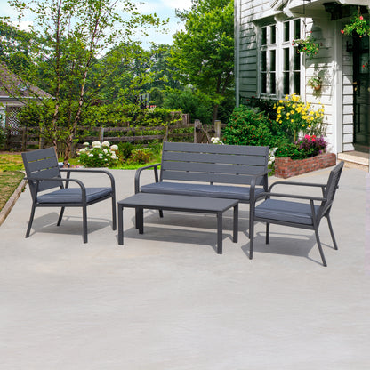 GARDEN CONVERSATION SOFA SET WITHOUT SEAT CUSHION