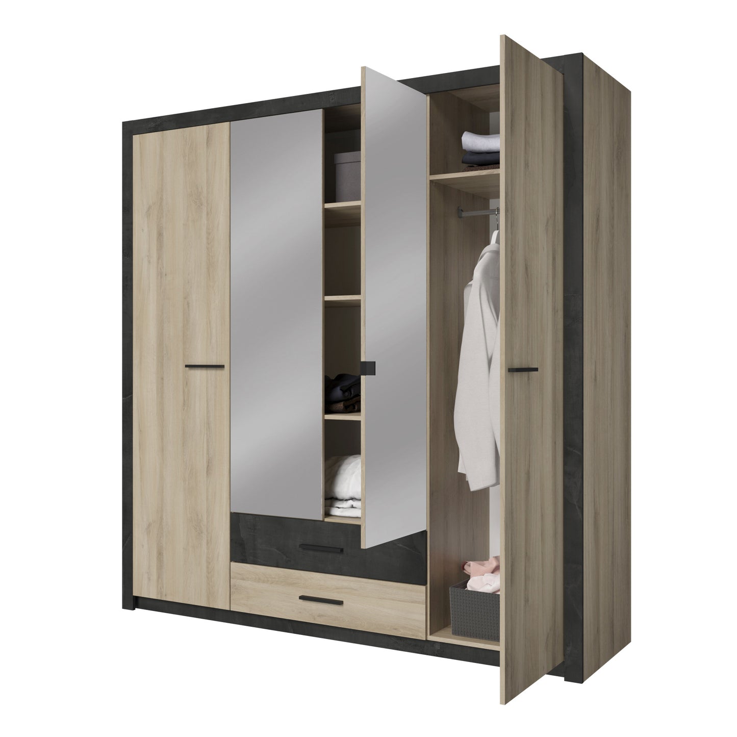 COLORADO ARMOIRE 4PORTES 2TIROIRS