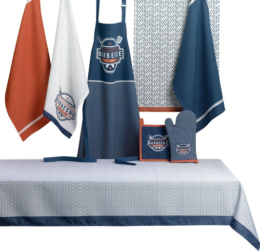TABLIER GRILL BLEU