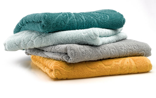 SERVIETTE BLEU CLAIR ET GRIS