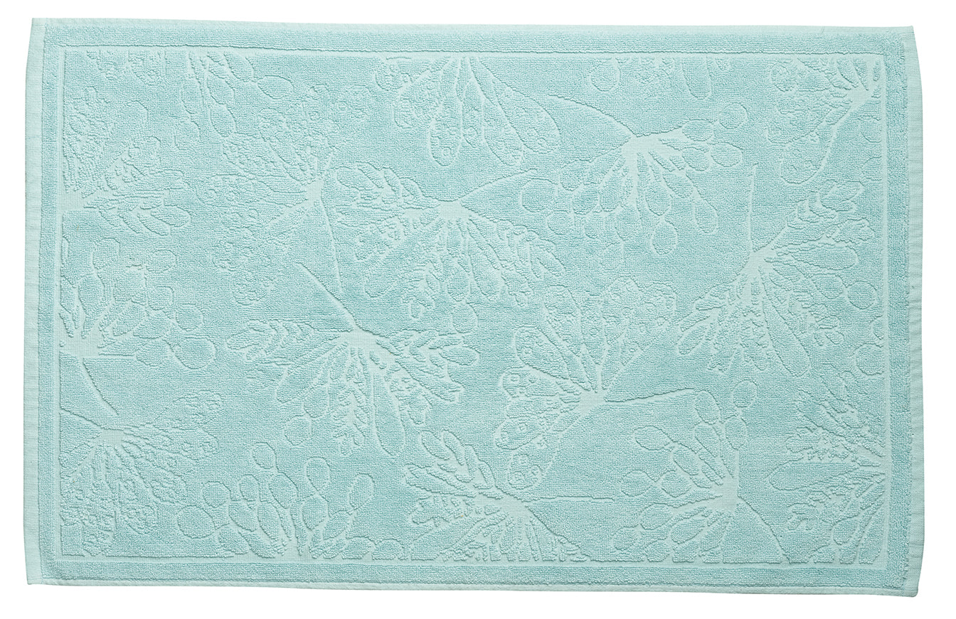 TAPIS DE BAIN BLEU CLAIR ET GRIS