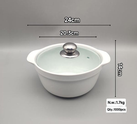 LOTUS SILKSAVOR ROUNDED CASSEROLE WITH GLASS LID