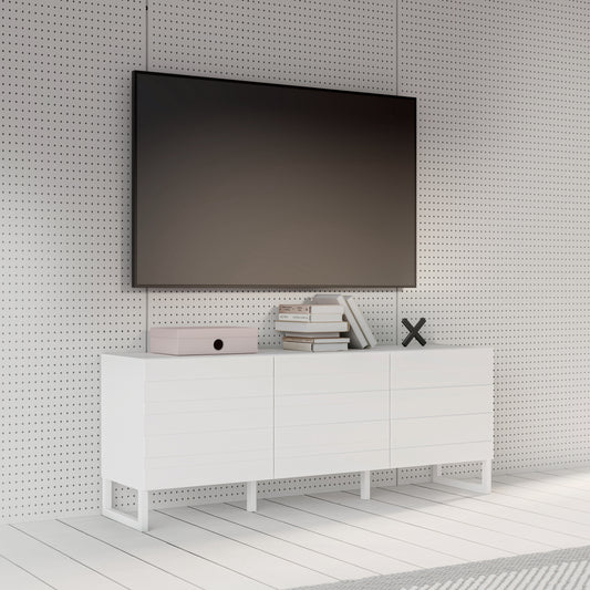BRETANIA MEUBLE TV 3PORTES BLANC