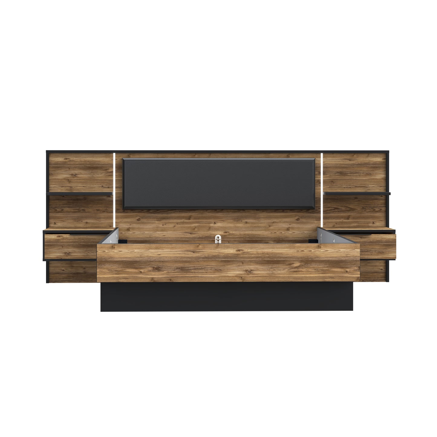 JABIM BED & BEDSIDES QUEEN SIZE