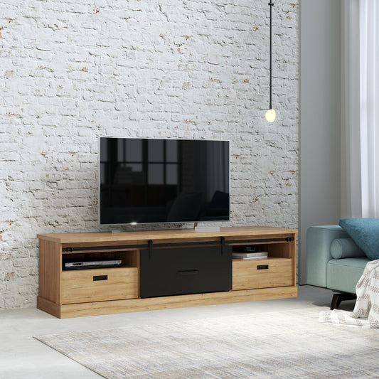 KASZIMIRO TV UNIT 2 TIROIRS 2 NICHES