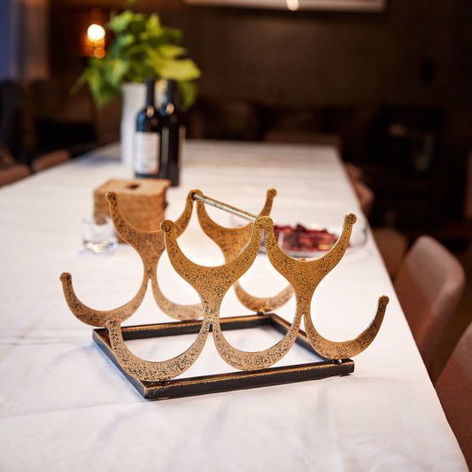IRON WINE RACK FOR 5 BOTTLES