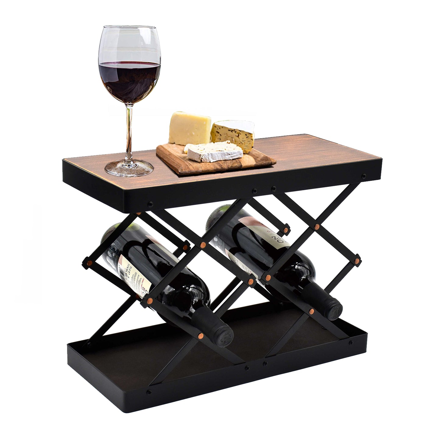 MODULAR 4-6 IRON & MDF WINE RACK
