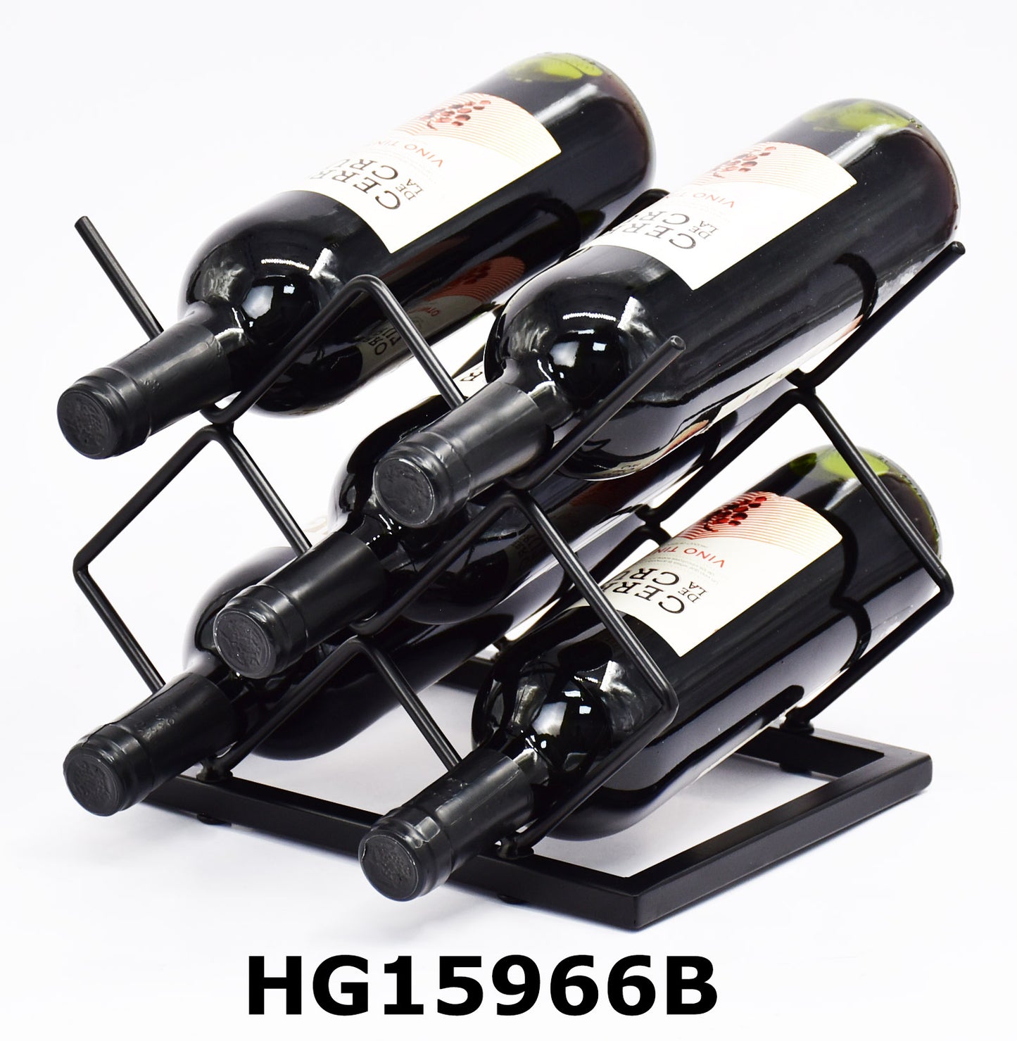 QUADRI IRON WINE RACK FOR 5 BOTTLES