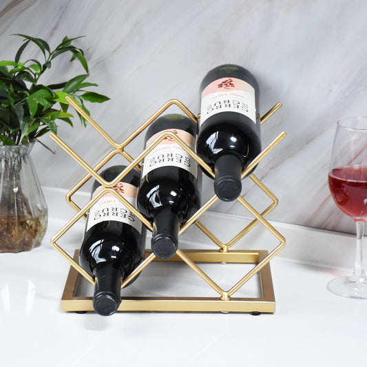QUADRI IRON WINE RACK FOR 5 BOTTLEN