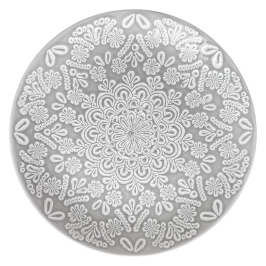 ASSIETTE PLATE HACIENDA GRIS