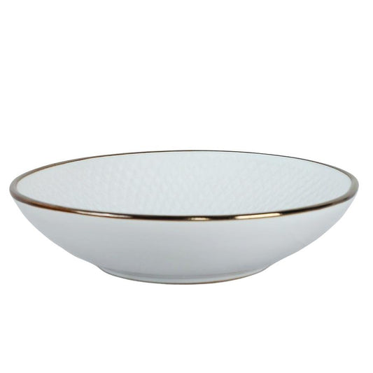 ASSIETTE CREUSE GEOM MARBRE
