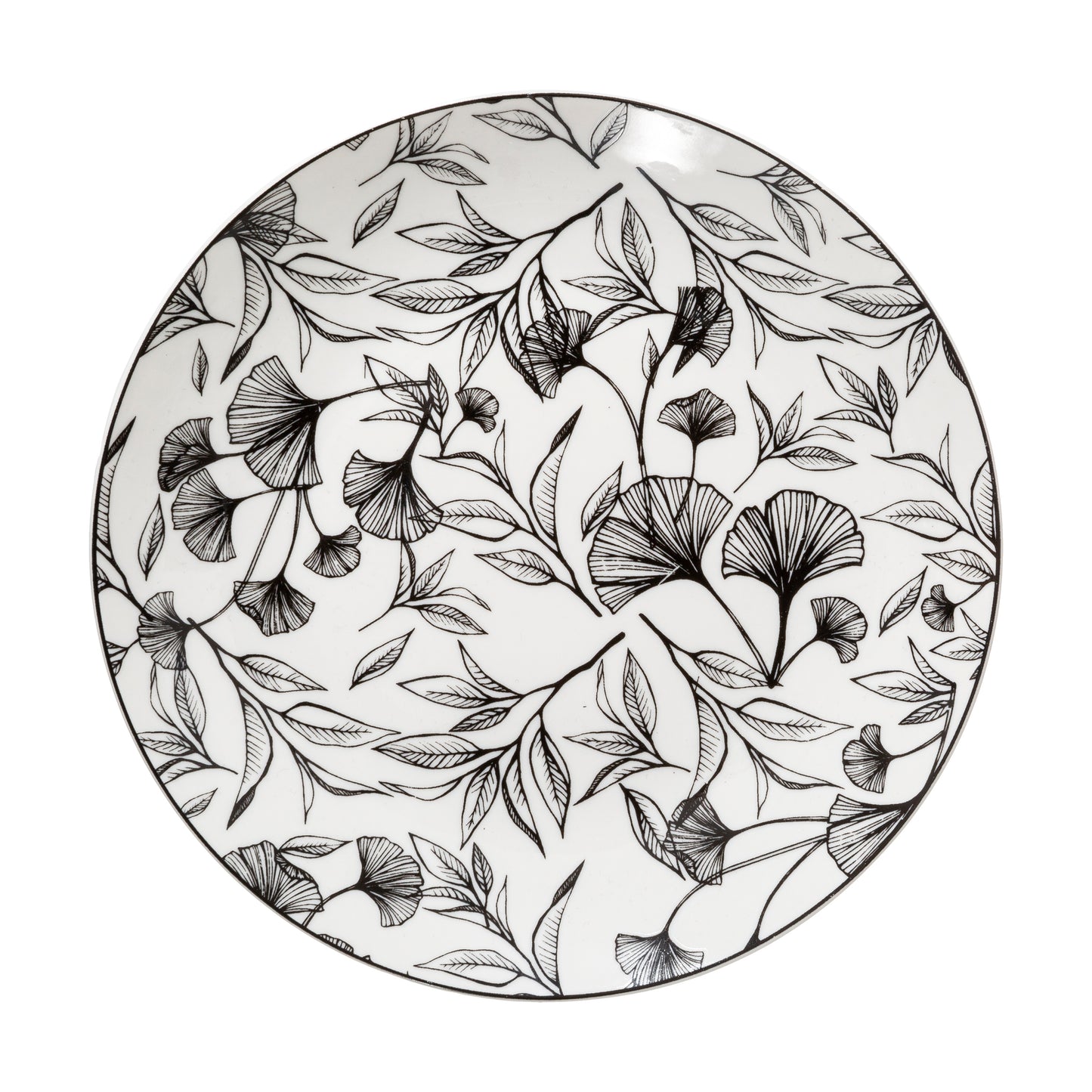ASSIETTE DESSERT SG BLACK FLORAL