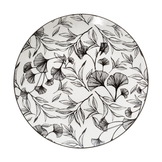 ASSIETTE DESSERT SG BLACK FLORAL