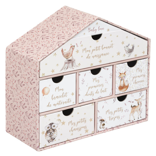 COFFRET DE NAISSANCE EN FORME DE MAISON