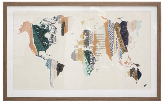 CADRE CARTE DU MONDE ATMOSPHERA