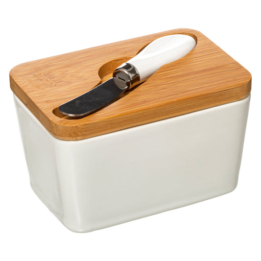 BEURRIER ET COUTEAU ENCERAMIC 5FIVE BAMBOU