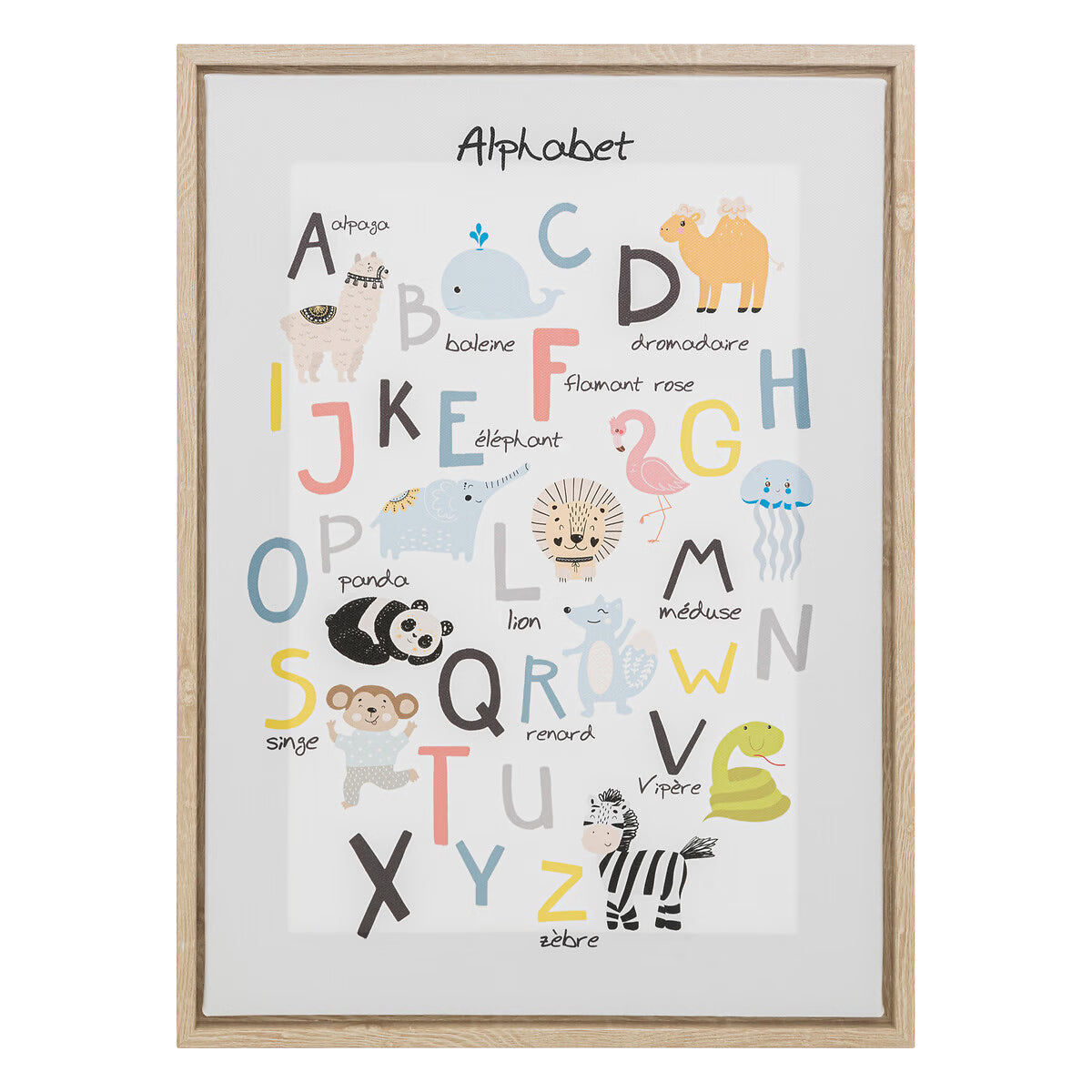 TOILE IMPRIMEE ALPHABET ATMOSPHERA