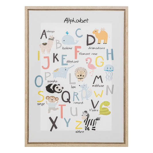 TOILE IMPRIMEE ALPHABET ATMOSPHERA