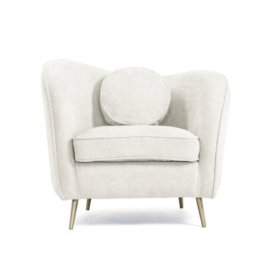 LUNA CHAIR WITH 1 CUSHION WHITE