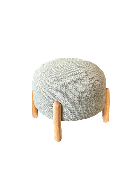 ROUND OTTOMAN LIGHT GREEN