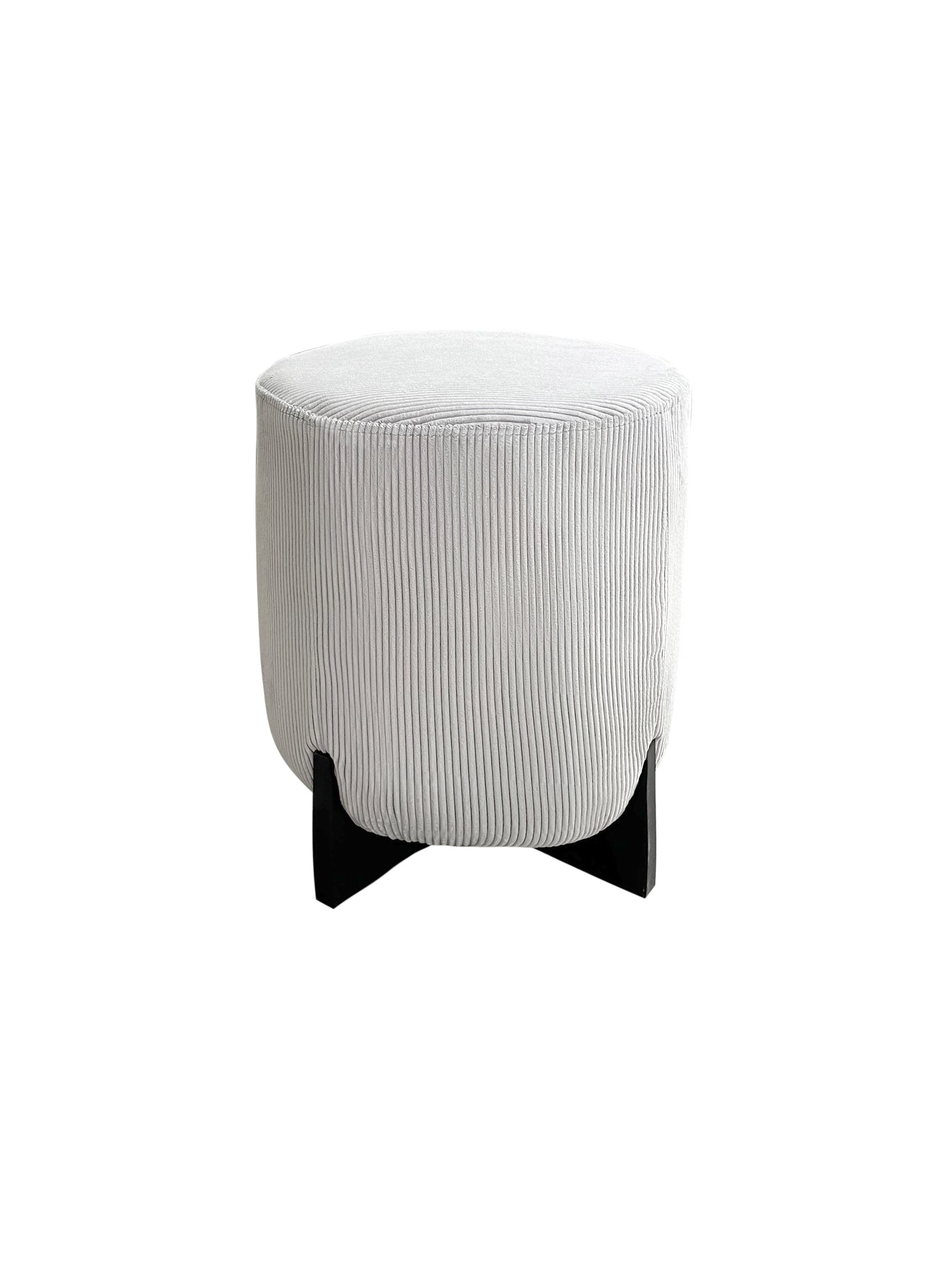 ROUND STOOL WITH WOODEN BASE