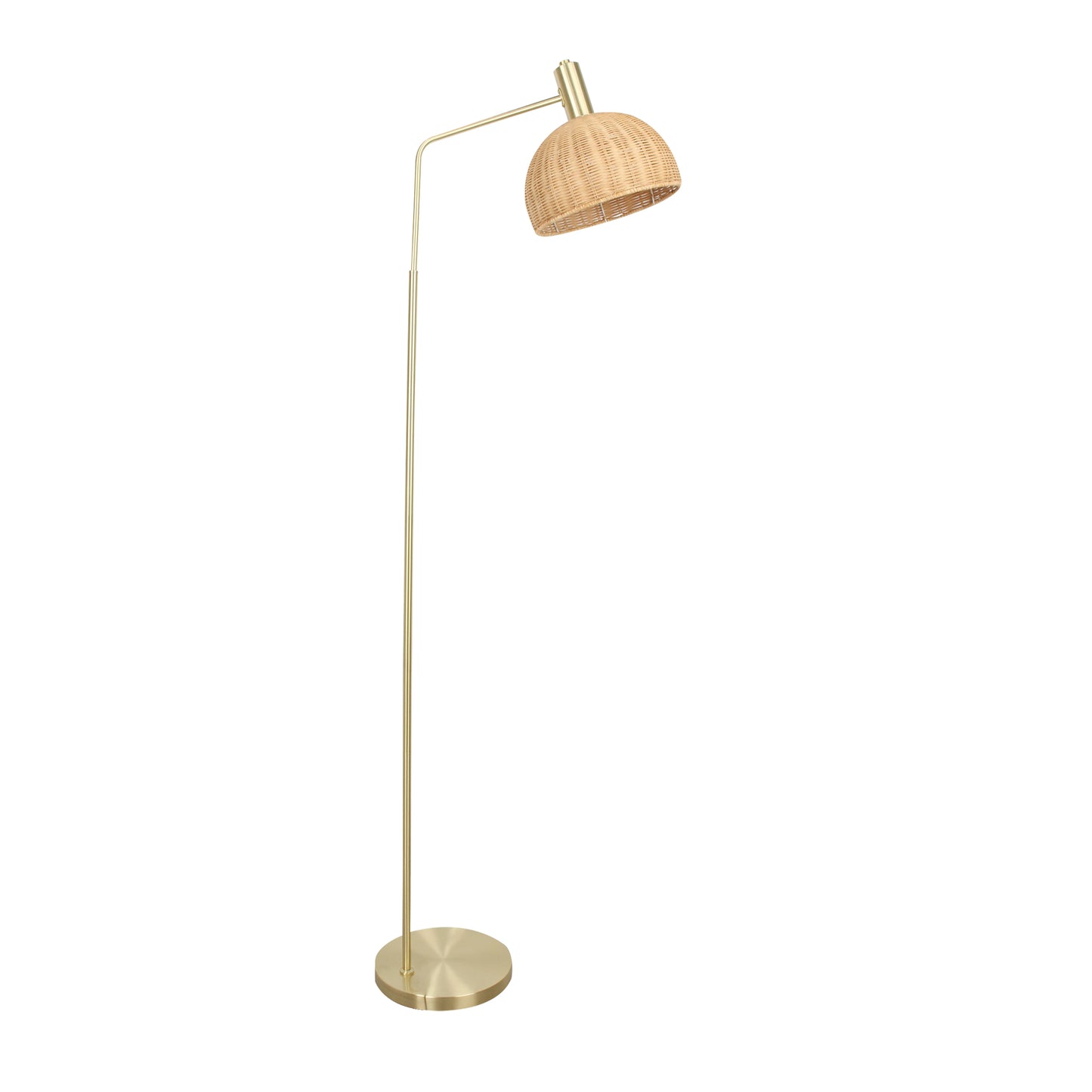 FLOOR LAMP METAL/RATTAN