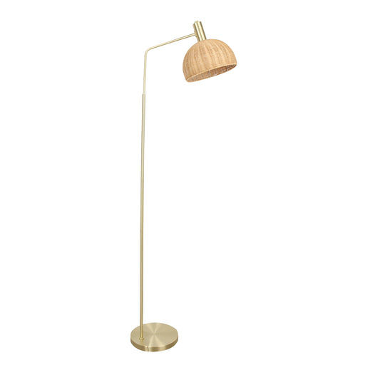 FLOOR LAMP METAL/RATTAN