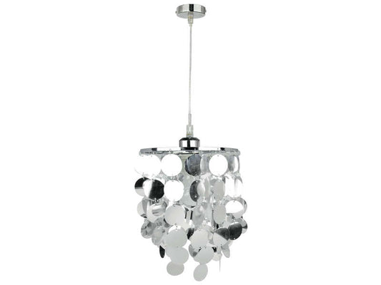 SUSPENSION ARGENTE ET EFFET MIROIR
