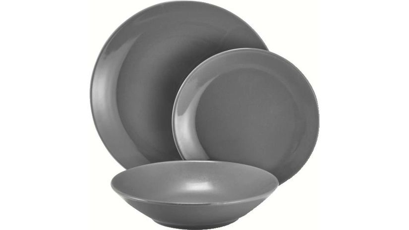 SET DE 18PIECES DE VAISSELLES COLORAMA GRIS