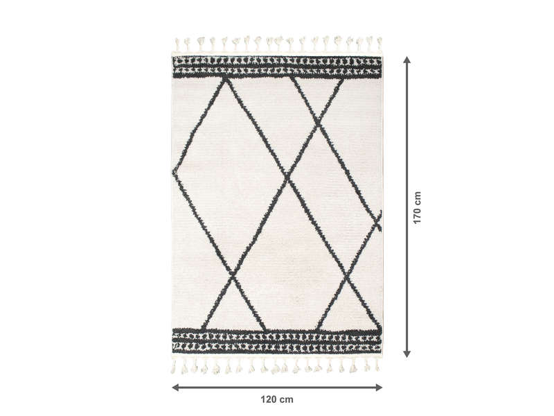 TAPIS CONFORAMA CARLITA FRANGES