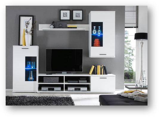 FRONTAL 1 MEUBLE TV PAROI MURAL 4 ELEMENTS