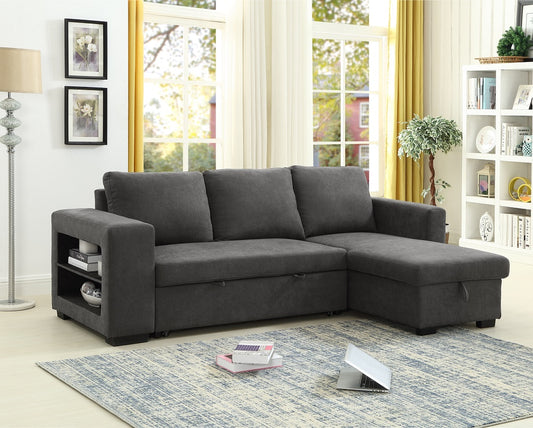 LUCENA CORNER SOFA BED DARK GREY