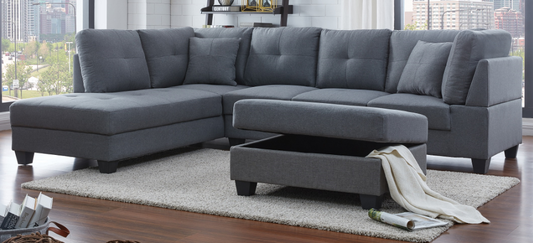 MILANO CANAPE ANGLE LHS WITH OTTOMAN AND PILLOWS