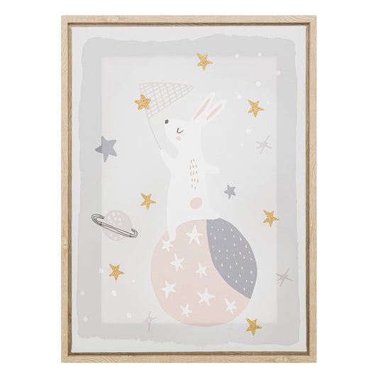 TOILE IMP/CAD LAPIN ATMOSPHERA LUNE